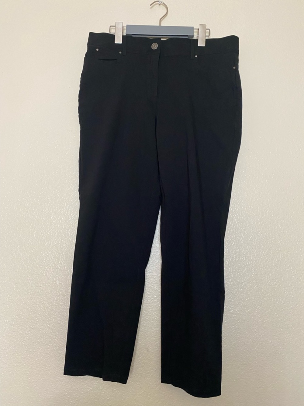 89th & Madison Black Straight Pants - Classic Women’s Trousers Size 14